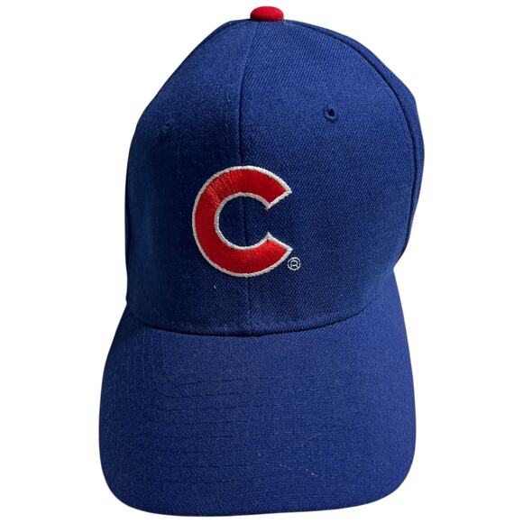 Vintage Chicago Cubs Starter Snapback Hat Blue Red 90s MLB Baseball - Picture 1 of 8